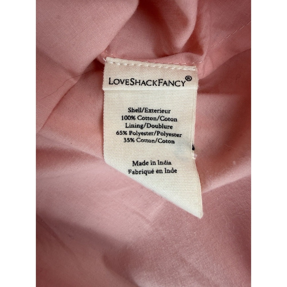 LoveShackFancy Pera Pink MIni Dress Women's Size 0 Colorblock Patchwork *READ* - Picture 4 of 10